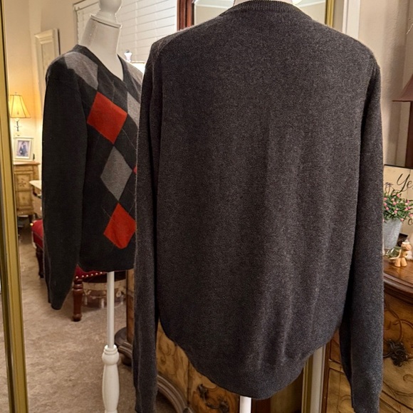 Allen Solly Dark Gray 2 Ply 100% Cashmere Sweater - Picture 3 of 6